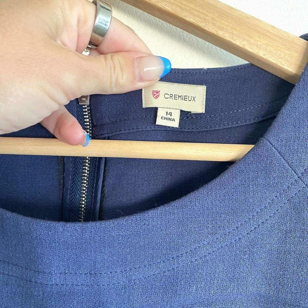 Cremieux CREMIEUX NAVY BLUE MIDI DRESS WOMENS SIZE 14 Size XL / US 12-14 / IT 48-50 - 5 Thumbnail