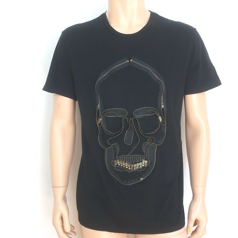 Alexander McQueen Alexander McQueen Zipper Skull T-Shirt Black Size Large Size US L / EU 52-54 / 3 - 1 Thumbnail