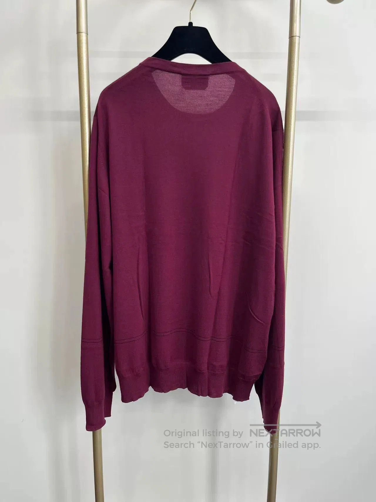 Hermes Hermes Wool Knit Leather Panel Long Sleeve T. Size US XXL / EU 58 / 5 - 2 Thumbnail