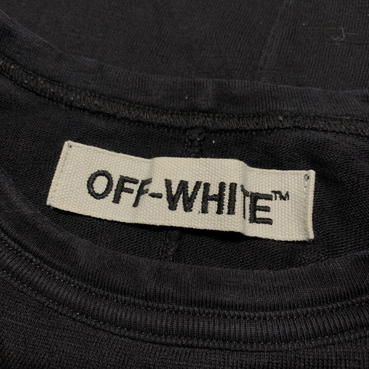 Off White Small Othelo's Stork Bird Black Tee Cut Off Virgil
