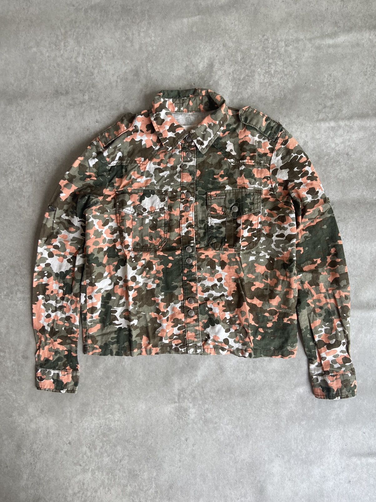 14th Addiction Buckaroo Camo Button Shirt Rock Punk Style Size US XS / EU 42 / 0 - 1 Thumbnail