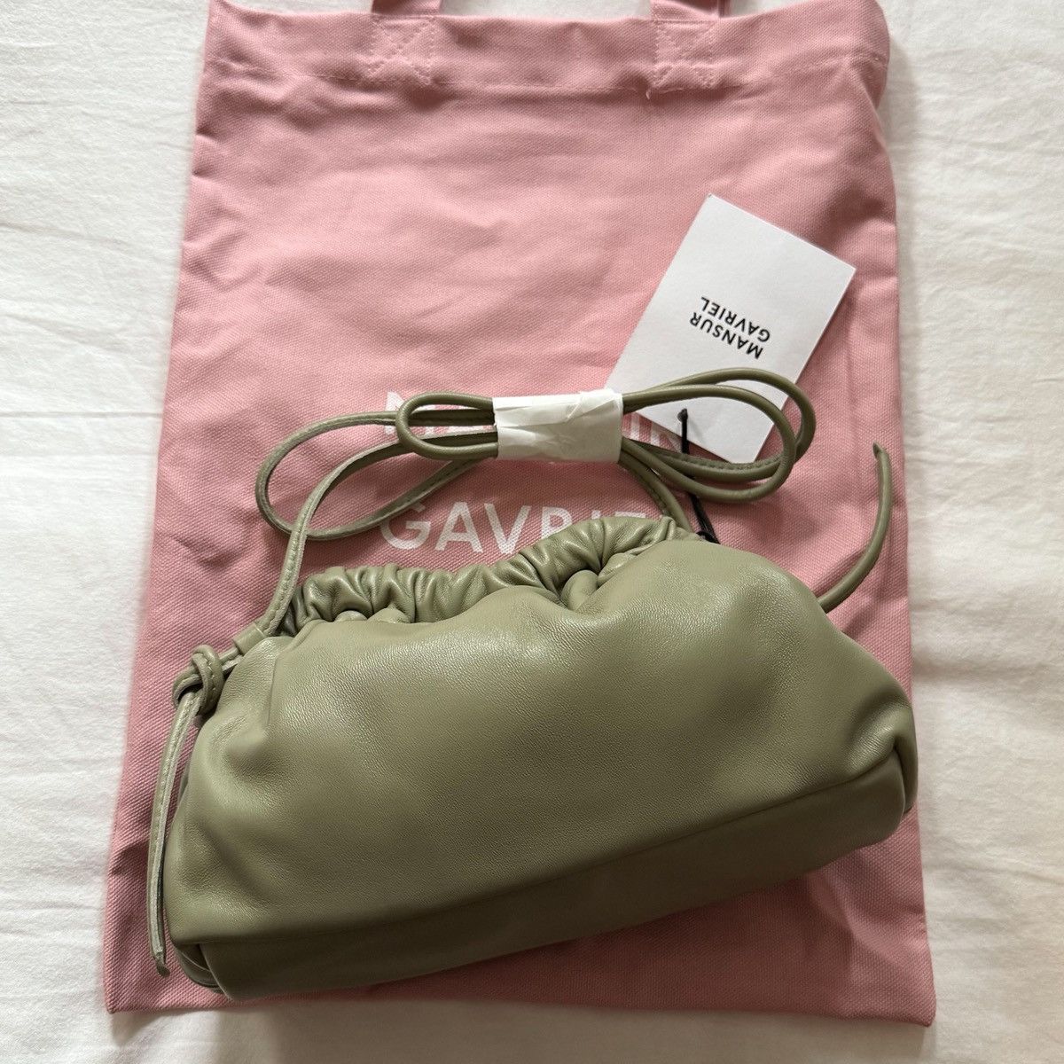 Mansur Gavriel NWT Mansur Gavriel Mini Cloud Clutch Sage Green Convertible Size ONE SIZE - 9 Thumbnail