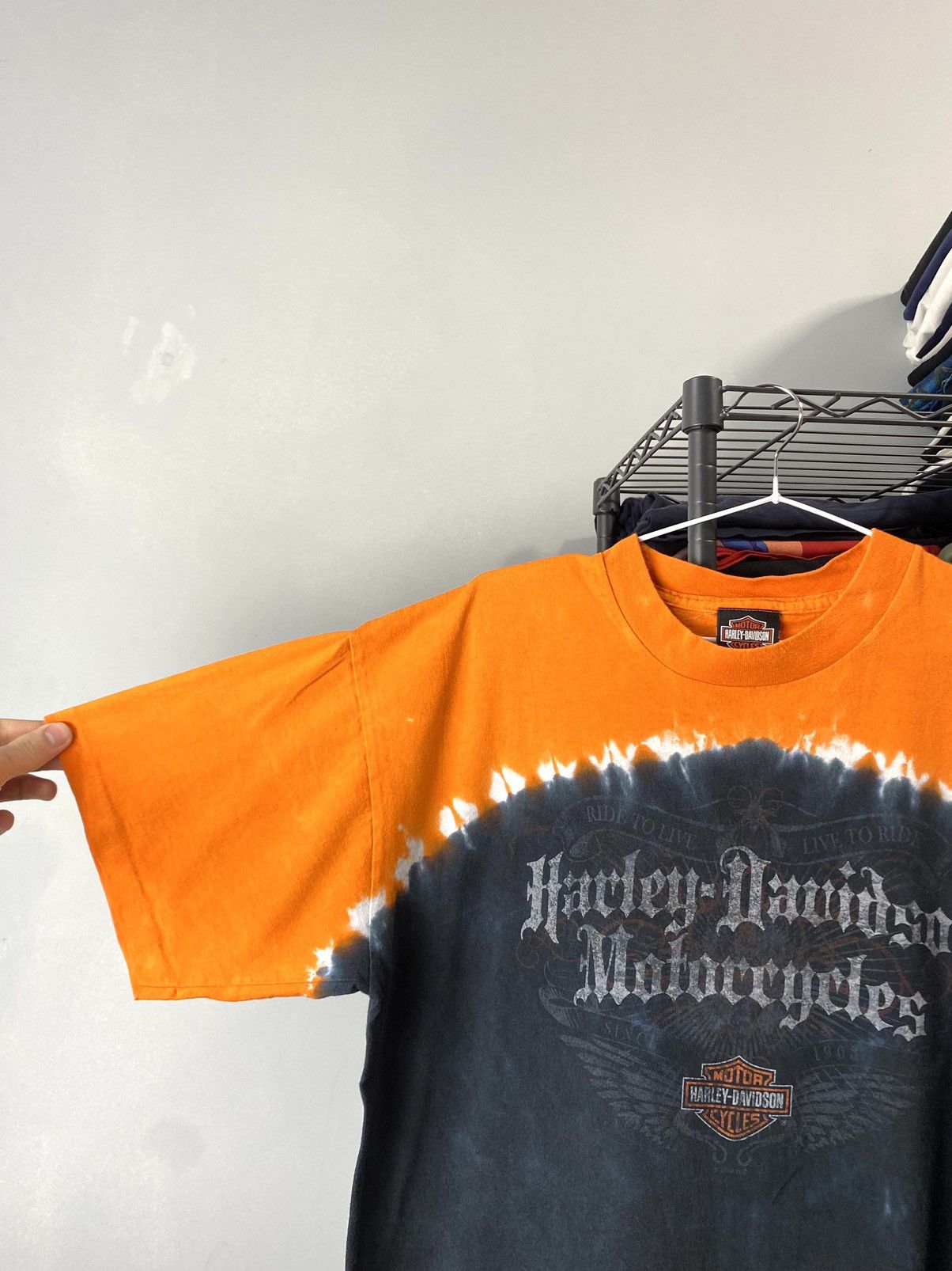 Band Tees Rare! Vintage Harley Davidson Liquid Blue Style T Shirt Size US L / EU 52-54 / 3 - 4 Thumbnail