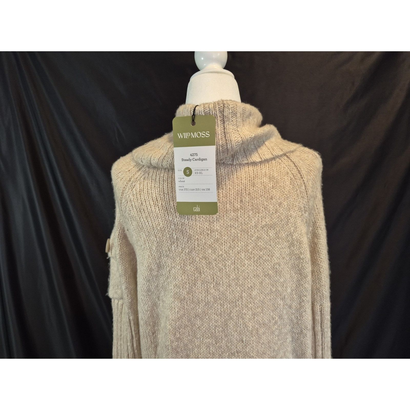 Other New With Tag Cabi Wheat Beige Cotton Blend Steady Cardigan S Size S / US 4 / IT 40 - 6 Thumbnail