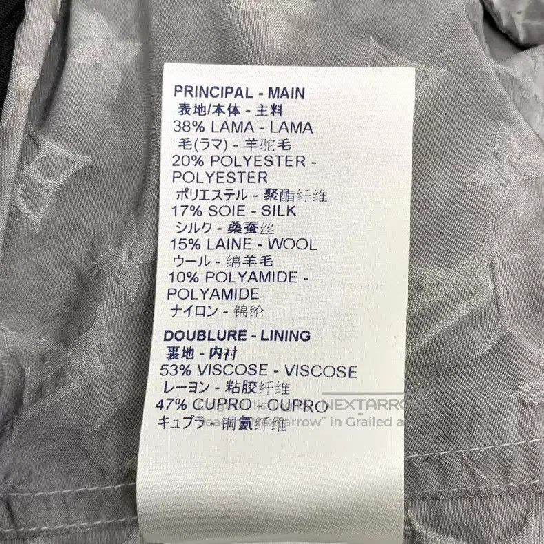 Louis Vuitton Louis Vuitton Grey logo presbyopic full print wool lapel l Size 4XL / US 24-26 - 9 Thumbnail
