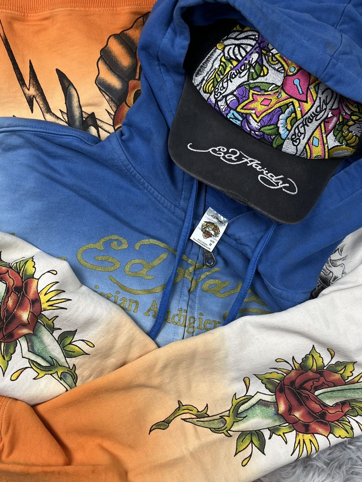 Ed Hardy Vintage Y2K Ed Hardy Print Zip Hoodie Size US M / EU 48-50 / 2 - 7 Thumbnail