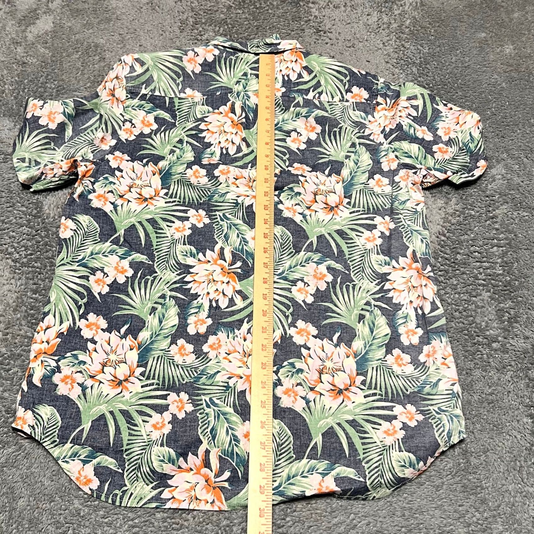 Chubbies Chubbies Shirt Mens Large Hawaiian Floral Inside Out Print Casual Button Down Shirt L Blue Mens Size US L / EU 52-54 / 3 - 7 Thumbnail