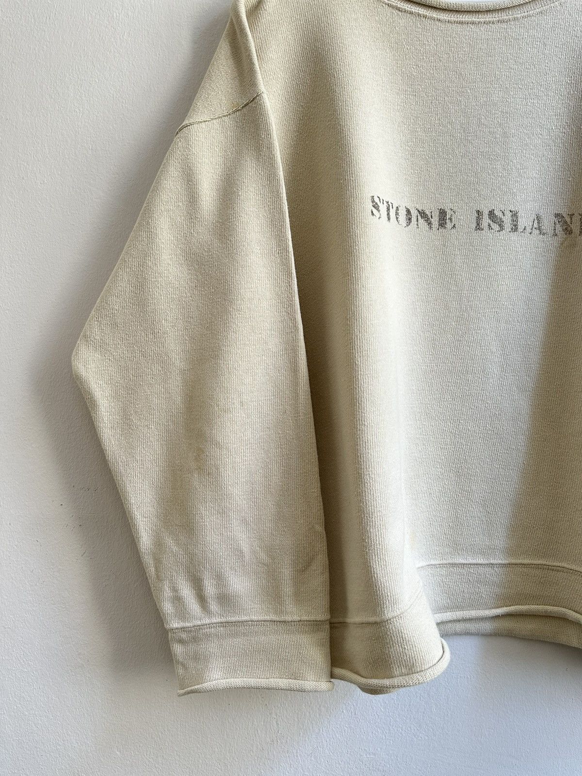 Stone Island Stone Island Vintage Center Logo Cropped Sailor Sweatshirt Size US M / EU 48-50 / 2 - 5 Thumbnail
