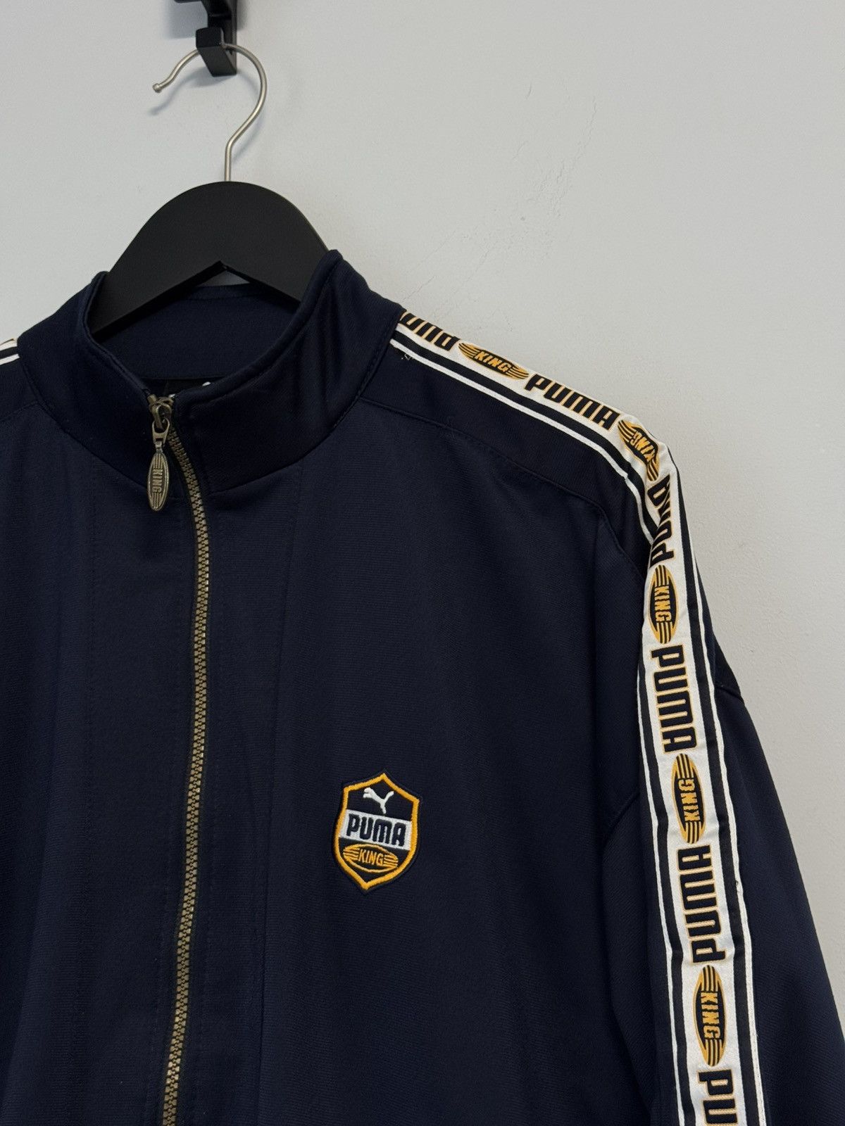 Puma Vintage Puma King Track Jacket Navy Blue Tape Logo Size US XL / EU 56 / 4 - 6 Thumbnail