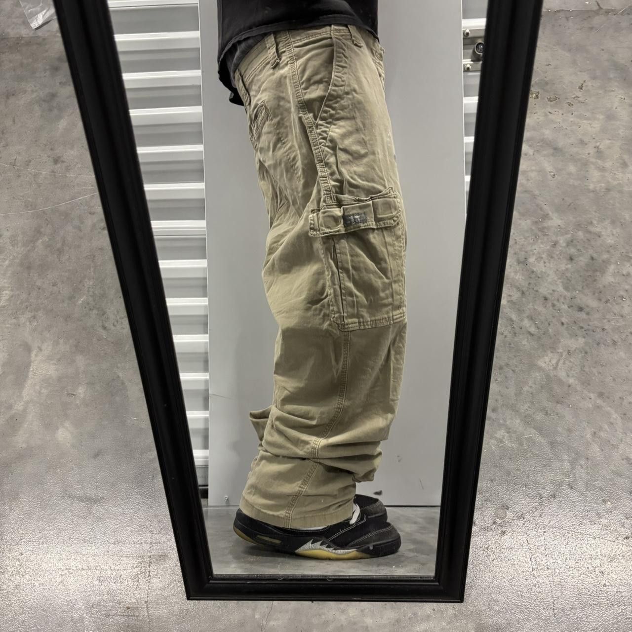 Japanese Brand × Vintage Crazy Vintage Y2K/2000s Baggy Khaki Skater Style Cargo Pants! Size US 38 / EU 54 - 2 Thumbnail
