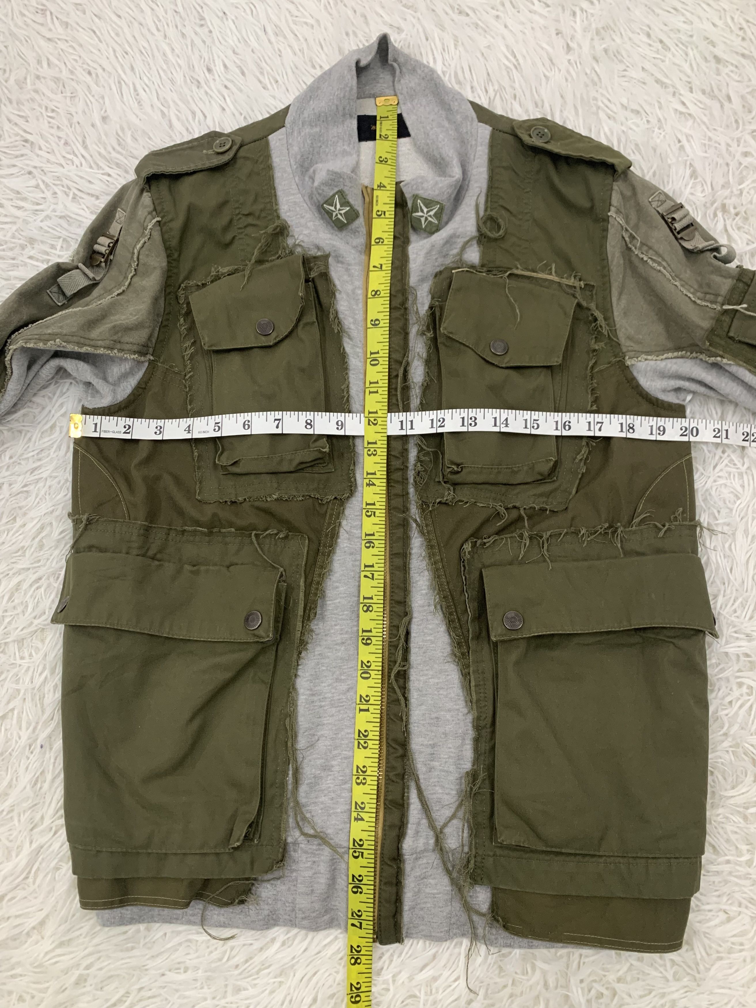 Japanese Brand Gepaeck Reconstructed Military Army Green Sweater Jacket Size US L / EU 52-54 / 3 - 15 Thumbnail