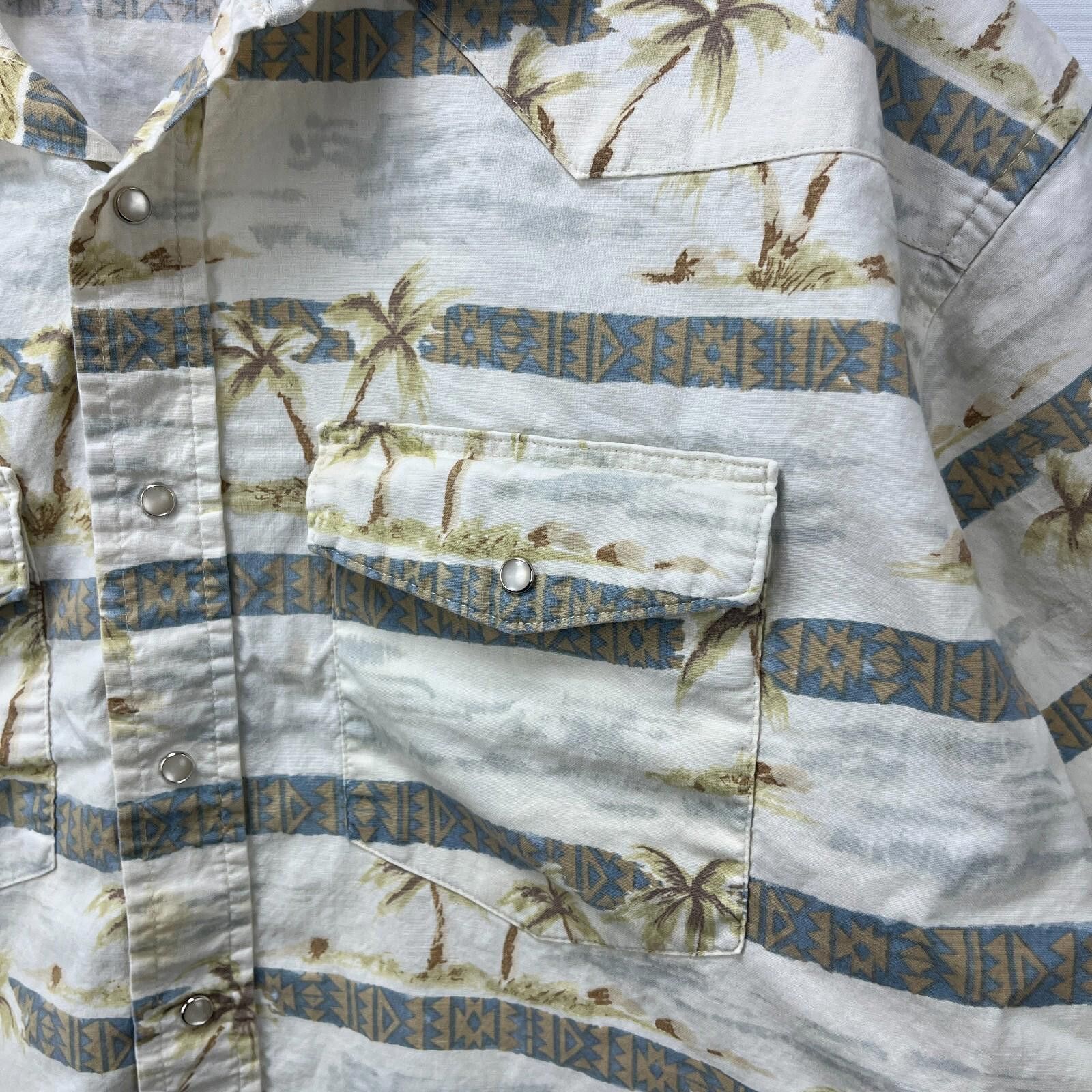 Wrangler Vintage 90s Wrangler Western Shirt 3XL Short Sleeve Size US XXL / EU 58 / 5 - 5 Thumbnail