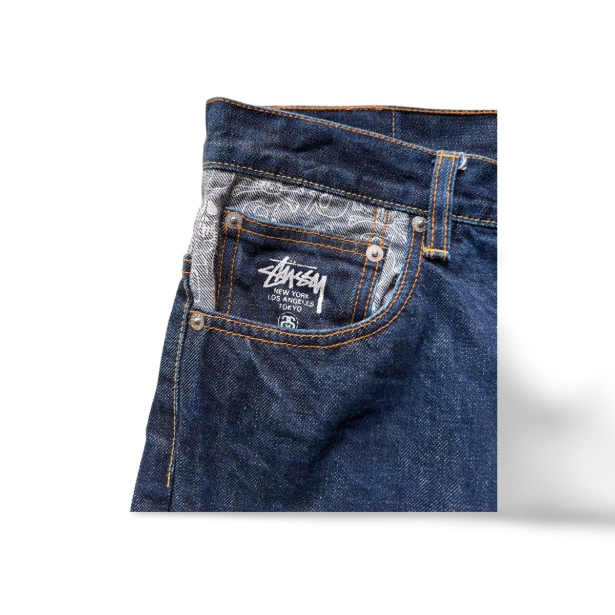 Stussy Vintage Stussy Japan Rough n Rugged Skull Print Denim Pants Size US 32 / EU 48 - 6 Thumbnail