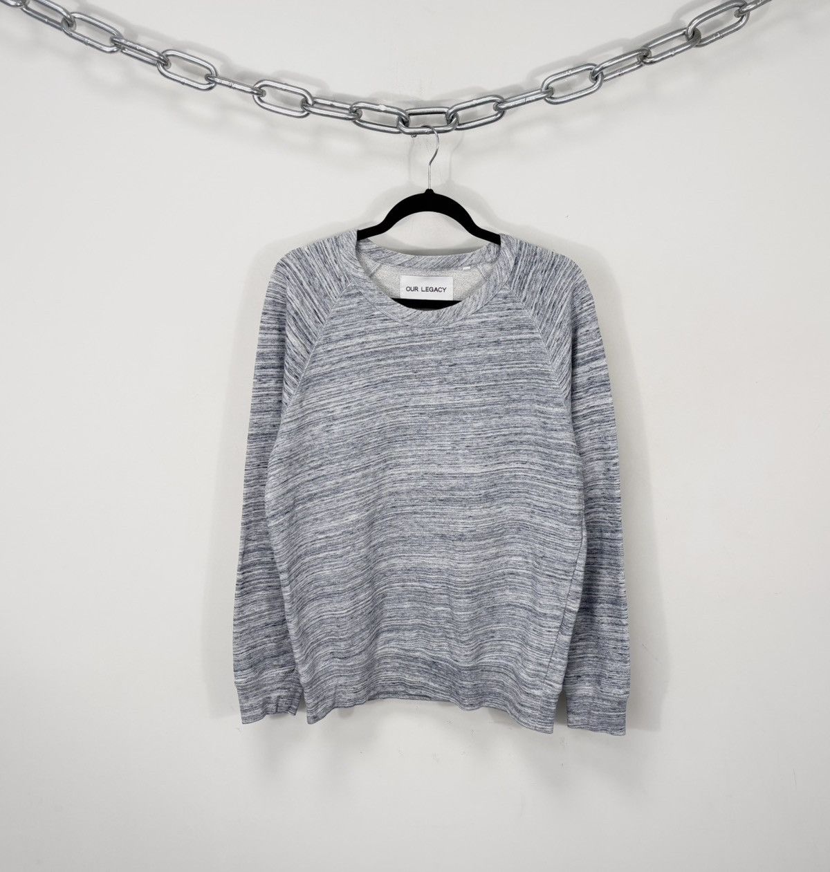Our Legacy Our Legacy AW14 Blue Grey Melange Sweatshirt Pullover Size US L / EU 52-54 / 3 - 1 Thumbnail