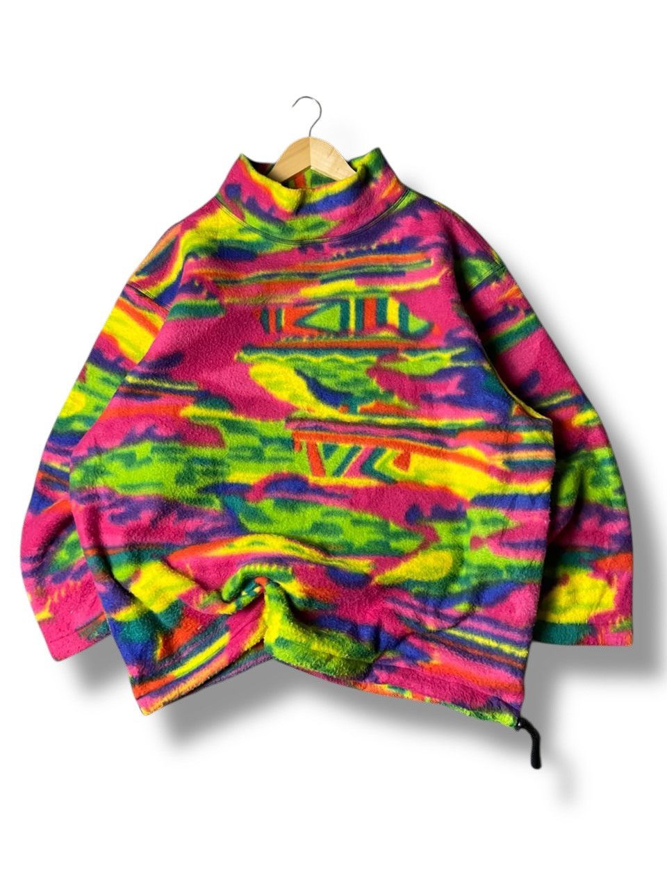 Japanese Brand CP Sports Multicolored Fleece Pullover Jacket (160) Size US XL / EU 56 / 4 - 1 Thumbnail