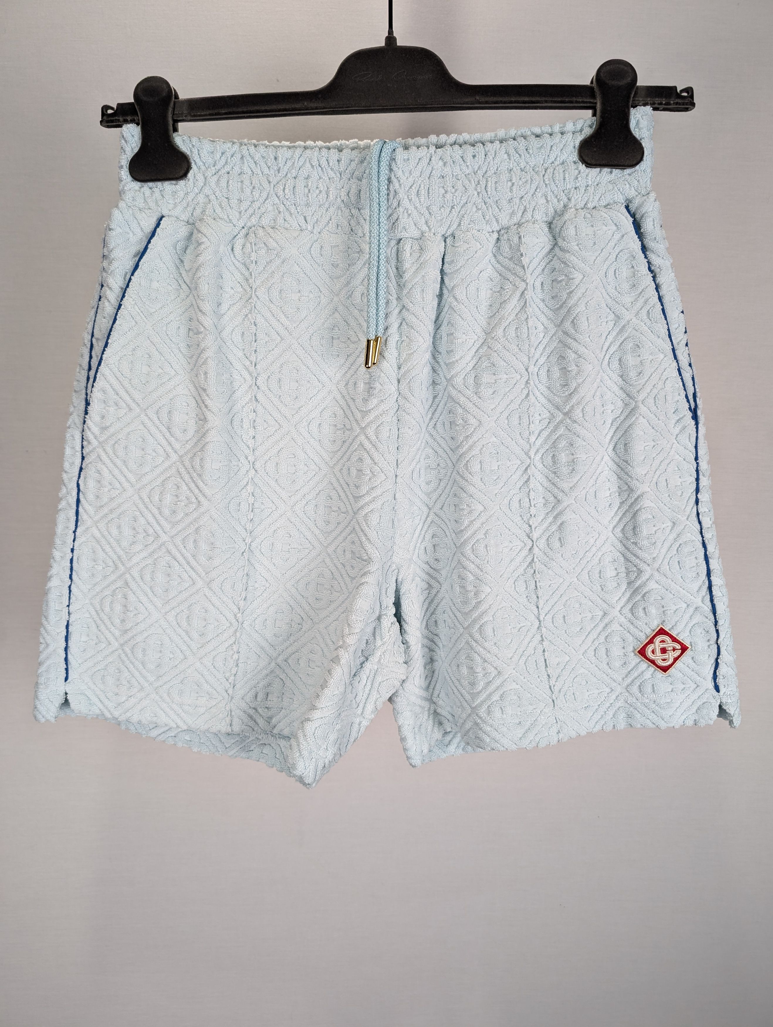 Casablanca o1rshd1 DUP / Towelling Monogram Shorts in Light Blue Size US 30 / EU 46 - 1 Thumbnail