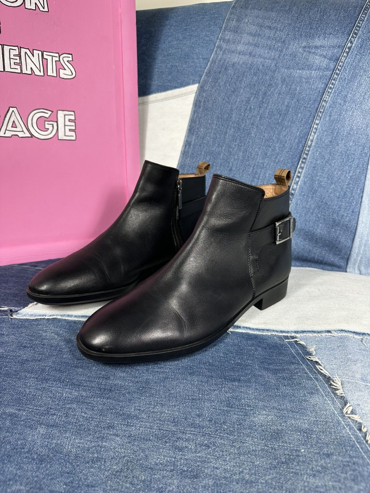 Barbour Barbour Chelsea Ankle Boots Black Leather Woman's Size US 11 / IT 41 - 1 Thumbnail