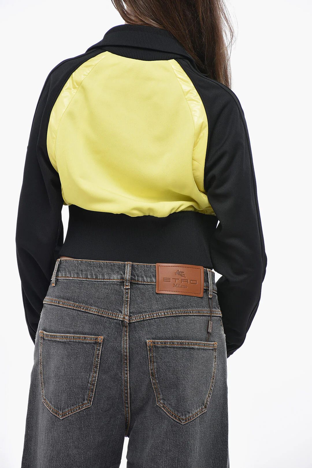Adidas × Moncler og1mm0426 Cropped Zip-Up Sweatshirt in Yellow & Black Size S / US 4 / IT 40 - 2 Thumbnail