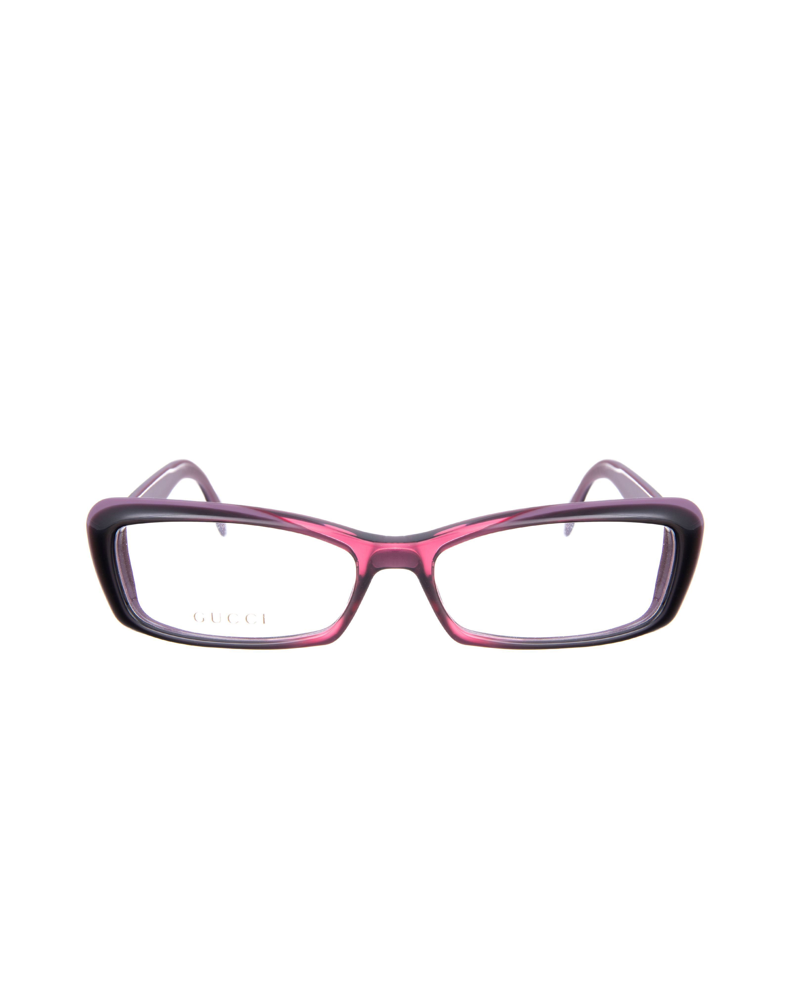 Gucci Gucci 00s Violet Burgundy Cat Eye Glasses With Heart Details Size ONE SIZE - 3 Thumbnail