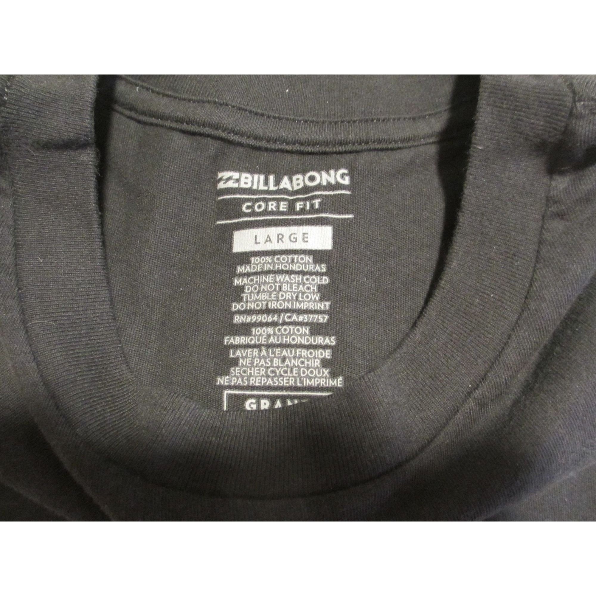 Billabong Billabong Mens Black Core Fit Graphic T-Shirt Large 100% Cot Size US L / EU 52-54 / 3 - 2 Thumbnail