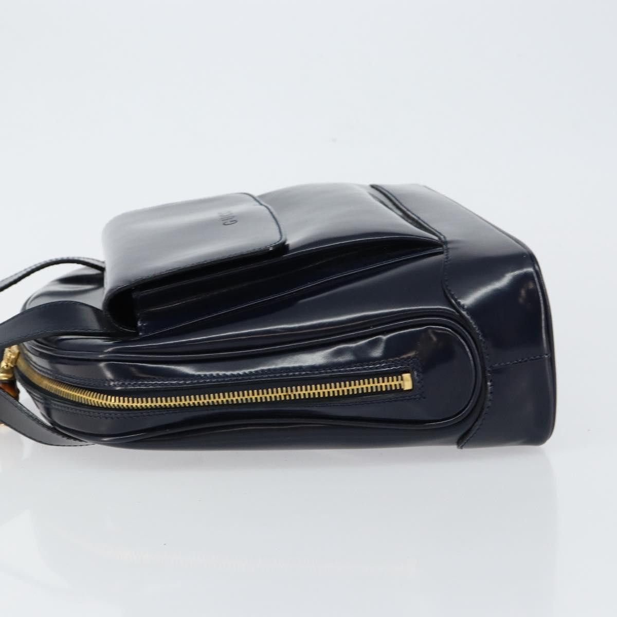 Gucci GUCCI Bamboo Shoulder Bag Patent Leather Navy Gold 001 2113 Size ONE SIZE - 5 Thumbnail