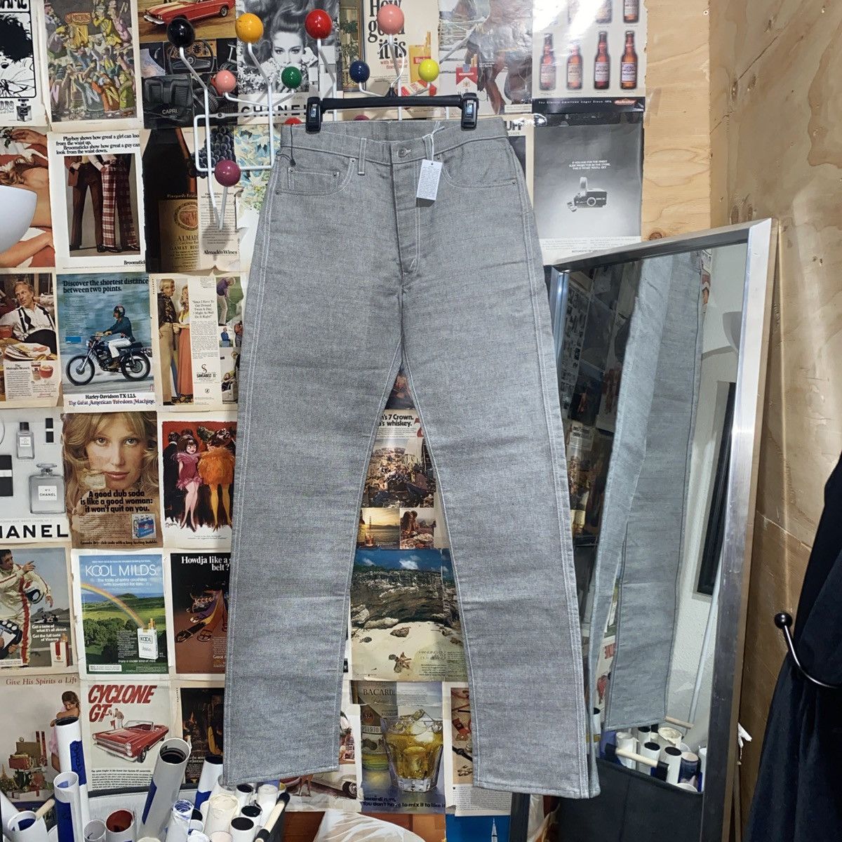Maison Margiela Maison Margiela Gray Cinch Strap Trousers Size US 31 - 1 Thumbnail