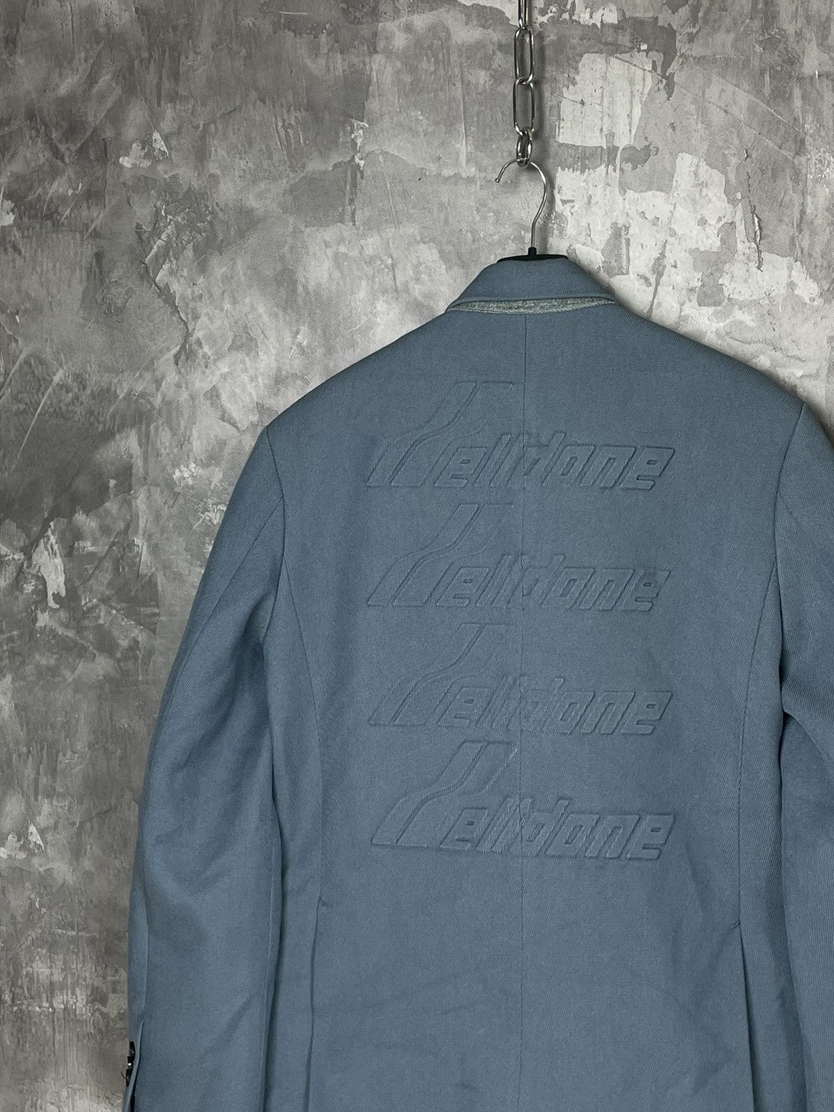 WE11DONE We11done Double Breasted Sky Blue Streetwear Y2K Logo blazer Size 40R - 4 Thumbnail