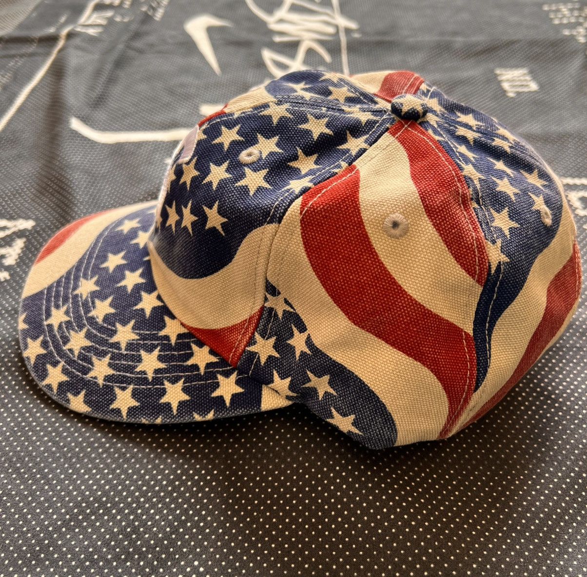 Supreme Supreme Pigment Coated S Logo 6-Panel Cap USA Flag america Size ONE SIZE - 7 Thumbnail