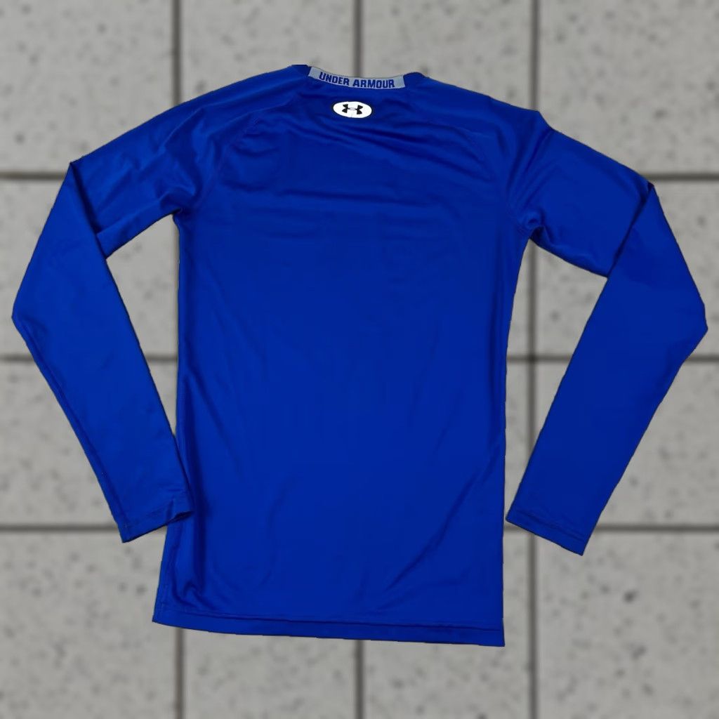 Under Armour Mens Under Armour Blue Long Sleeve Compression HeatGear Base Layer Shirt M Medium Size US M / EU 48-50 / 2 - 1 Thumbnail