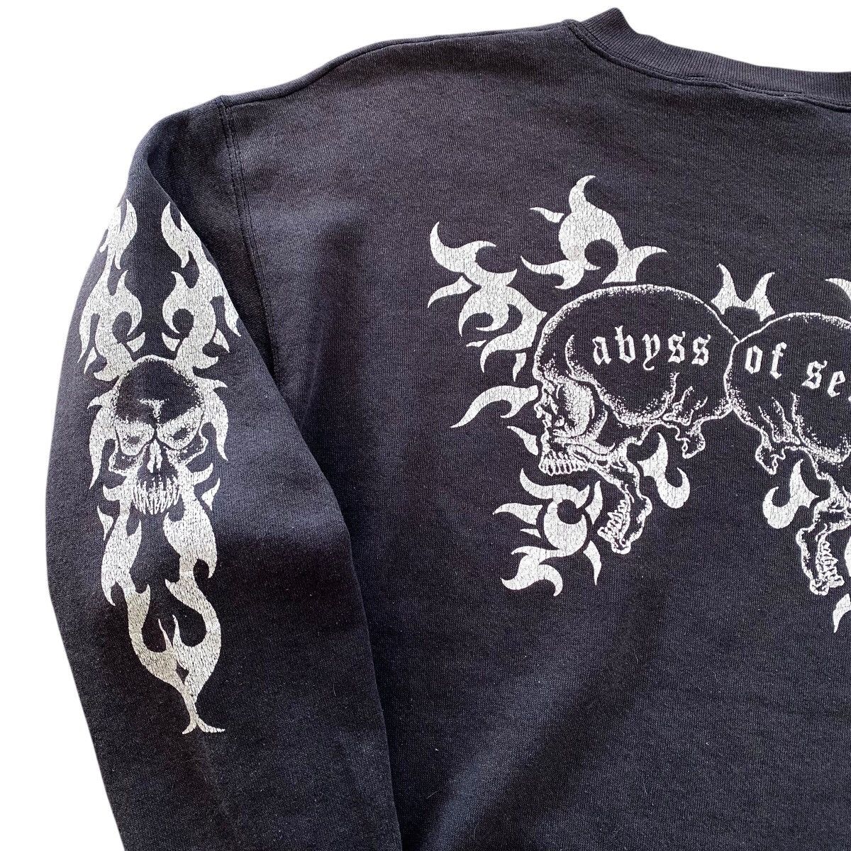 Band Tees × Vintage Rare Death Low ABYSS Of SELF Skull Black Angel Sweatshirt Size US L / EU 52-54 / 3 - 7 Thumbnail