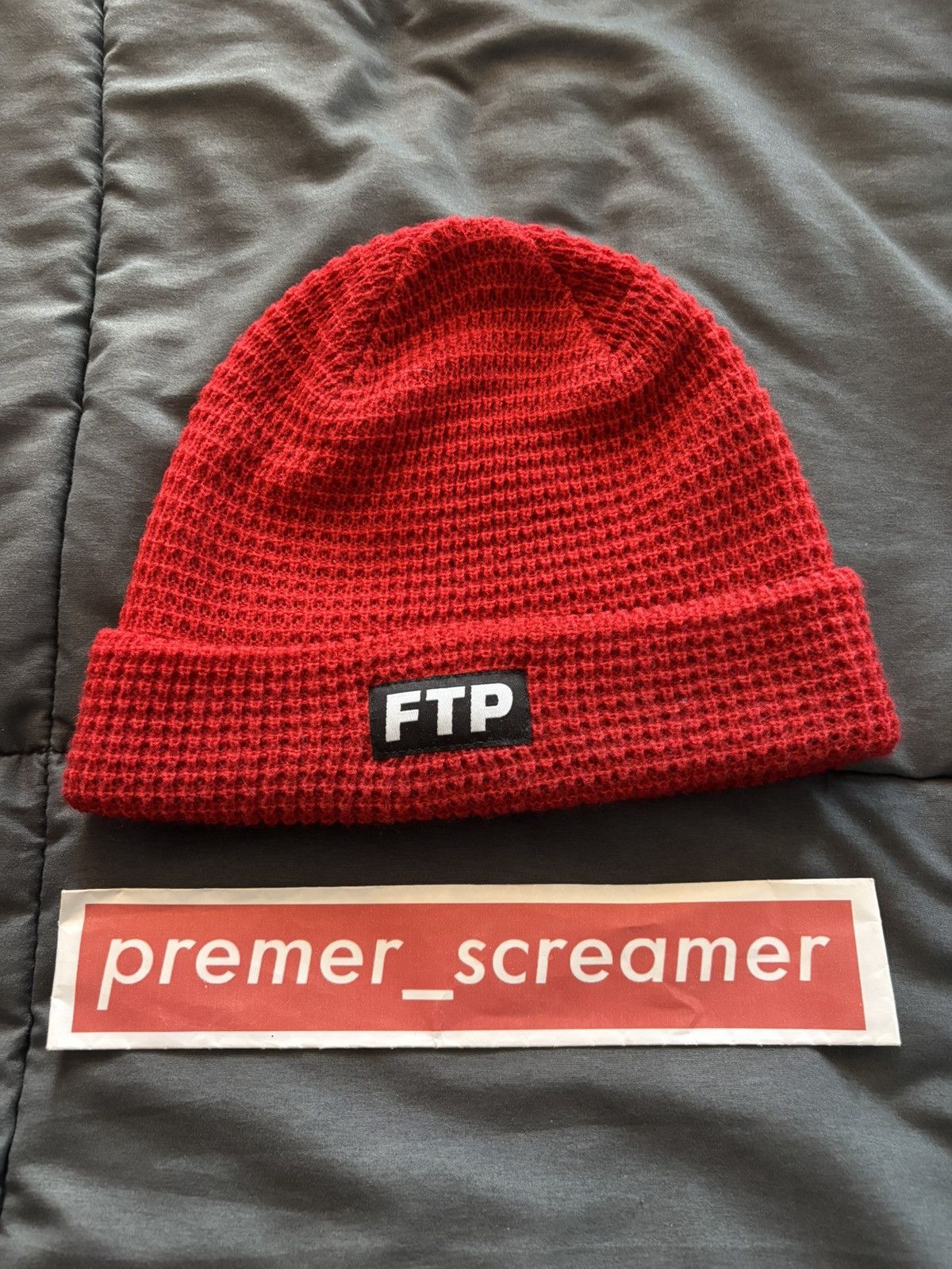 Fuck The Population FTP Waffle Knit Beanie Size ONE SIZE - 1 Thumbnail