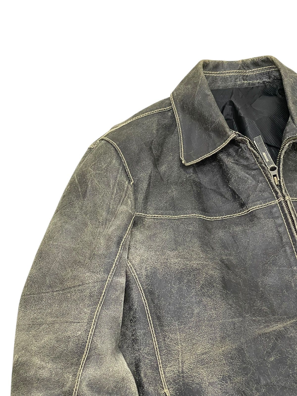 Japanese Brand Blistered Leather Jacket Admix Japan Cowhide Slim 7🟩0 Size US M / EU 48-50 / 2 - 13 Thumbnail