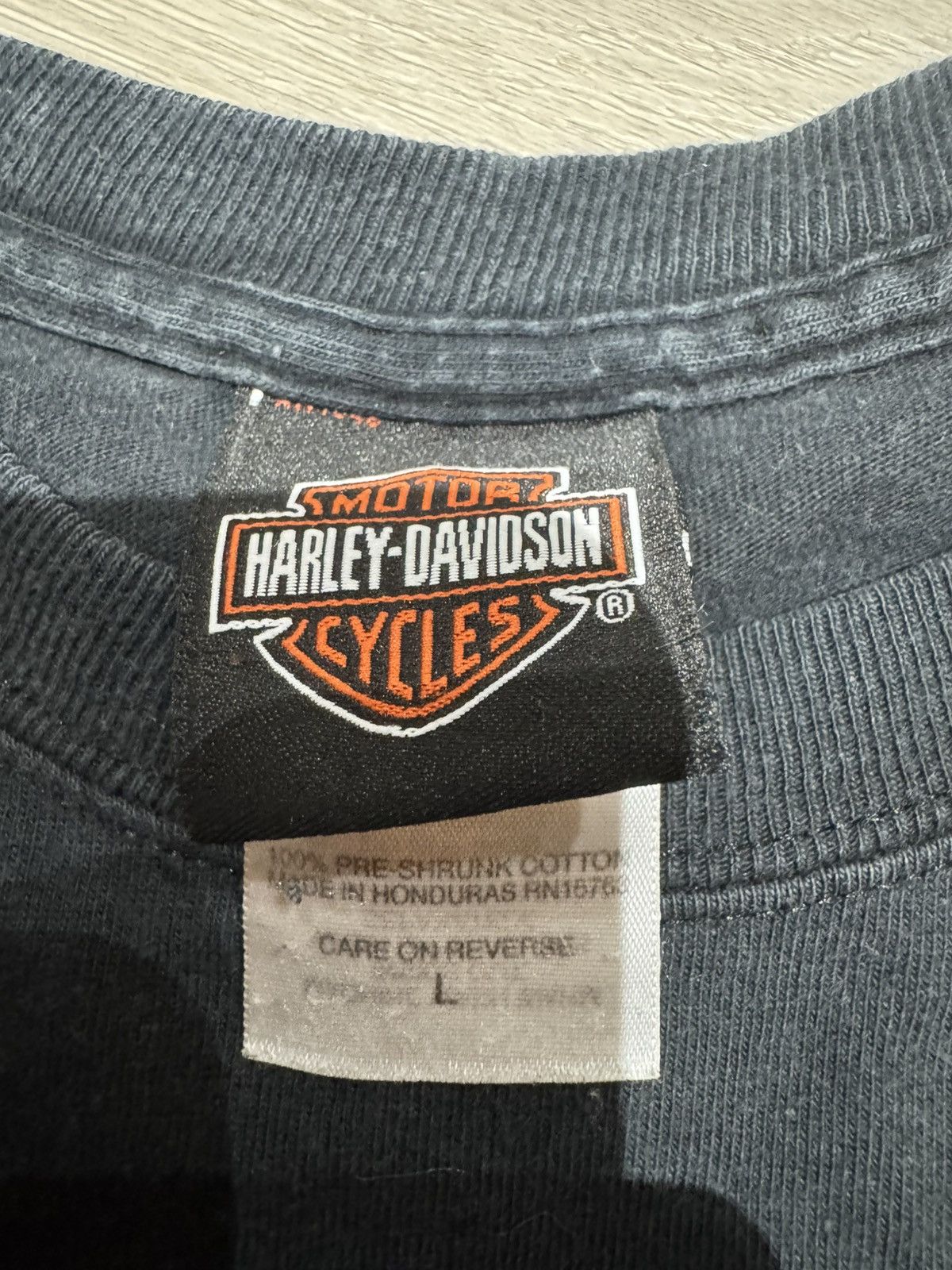 Harley Davidson × Vintage Vintage Faded Black Harley “Tucson” Tee Size US L / EU 52-54 / 3 - 4 Thumbnail