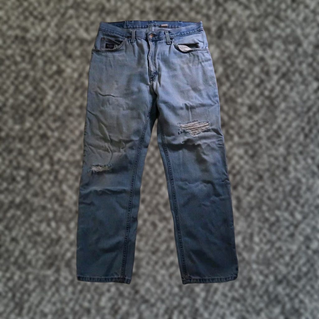 Denime VINTAGE Diamond Cut Jeans Men 34x30 Blue Distressed Denim Cowboy Western Jeans Regular 34x30 Mens blue Distressed Size US 34 / EU 50 - 1 Thumbnail