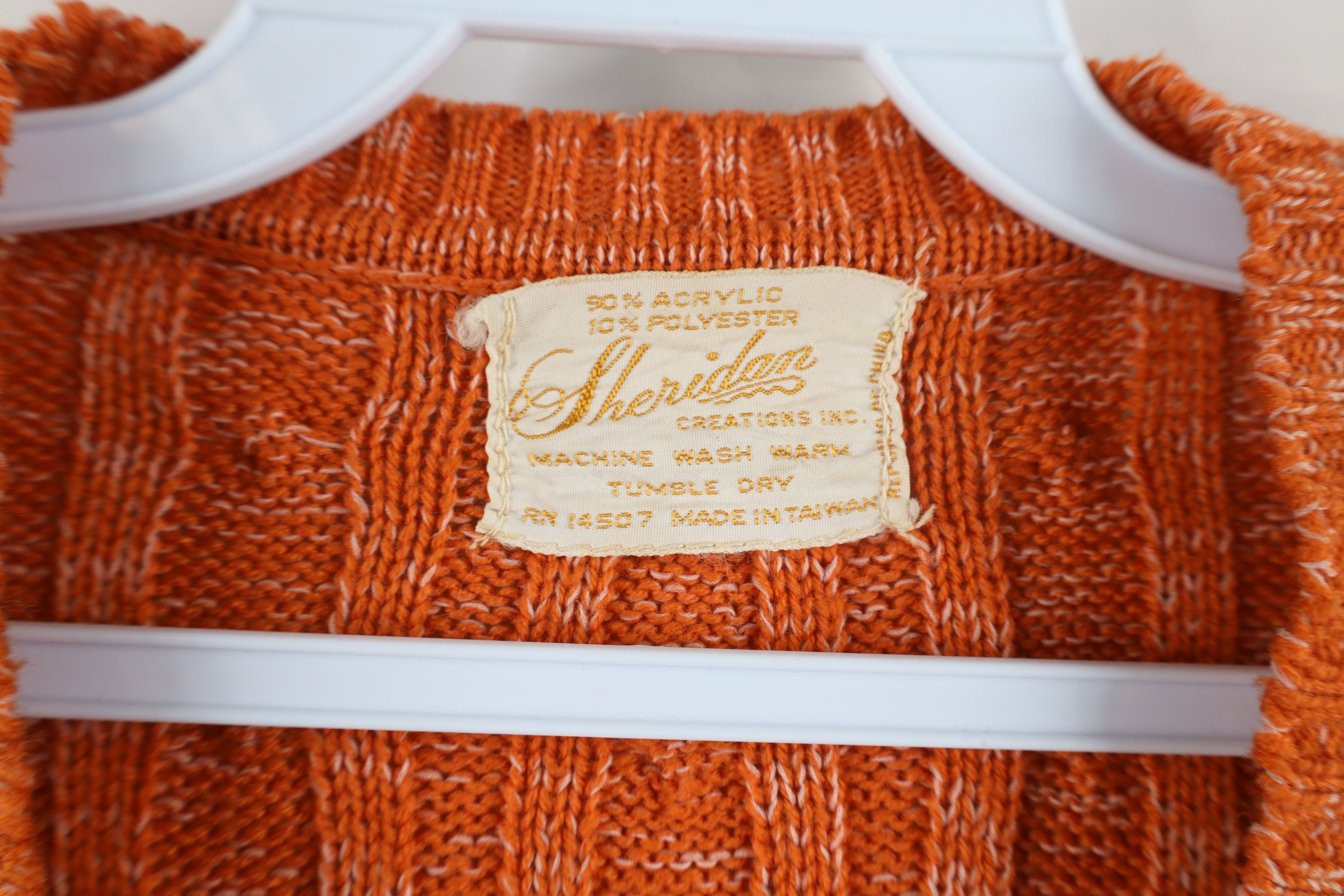 Vintage Vintage 70s Mid Century Modern MCM Knit Cardigan Sweater Size M / US 6-8 / IT 42-44 - 8 Thumbnail