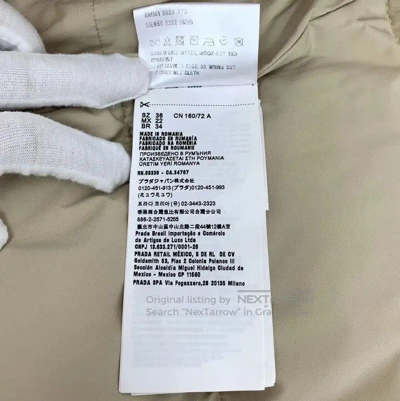 Miu Miu Miu Miu Brown Cotton Women's Puffer Jacket . Size XS / US 0-2 / IT 36-38 - 7 Thumbnail