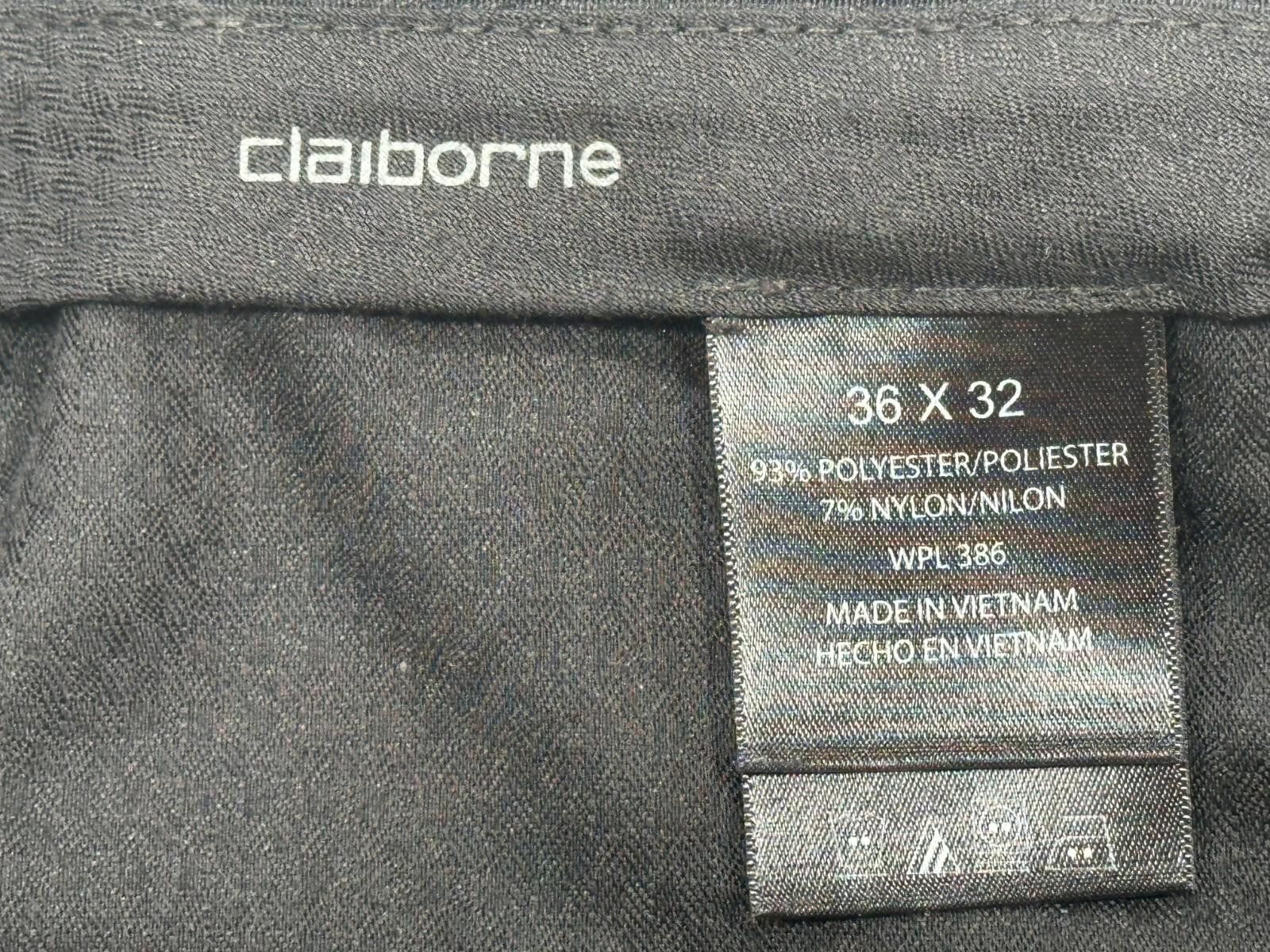 Liz Claiborne Claiborne Straight Leg Flat Front Chinos Black Mens 36/32 Size US 36 / EU 52 - 6 Thumbnail