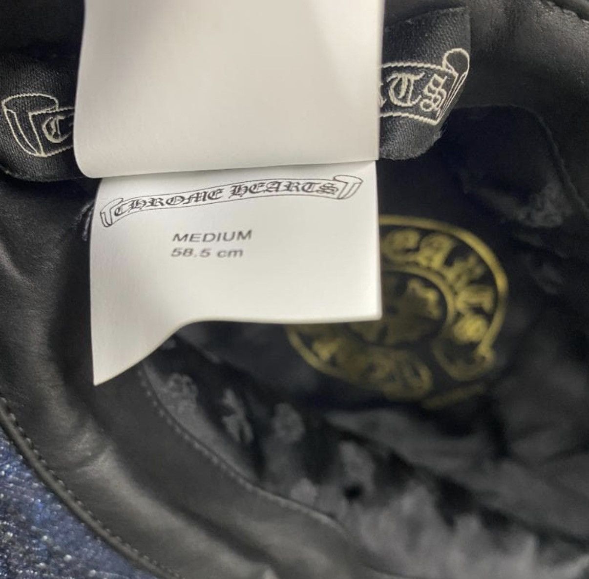 Chrome Hearts Chrome Hearts dagger cemetery cross patch denim bucket hat Size ONE SIZE - 6 Thumbnail