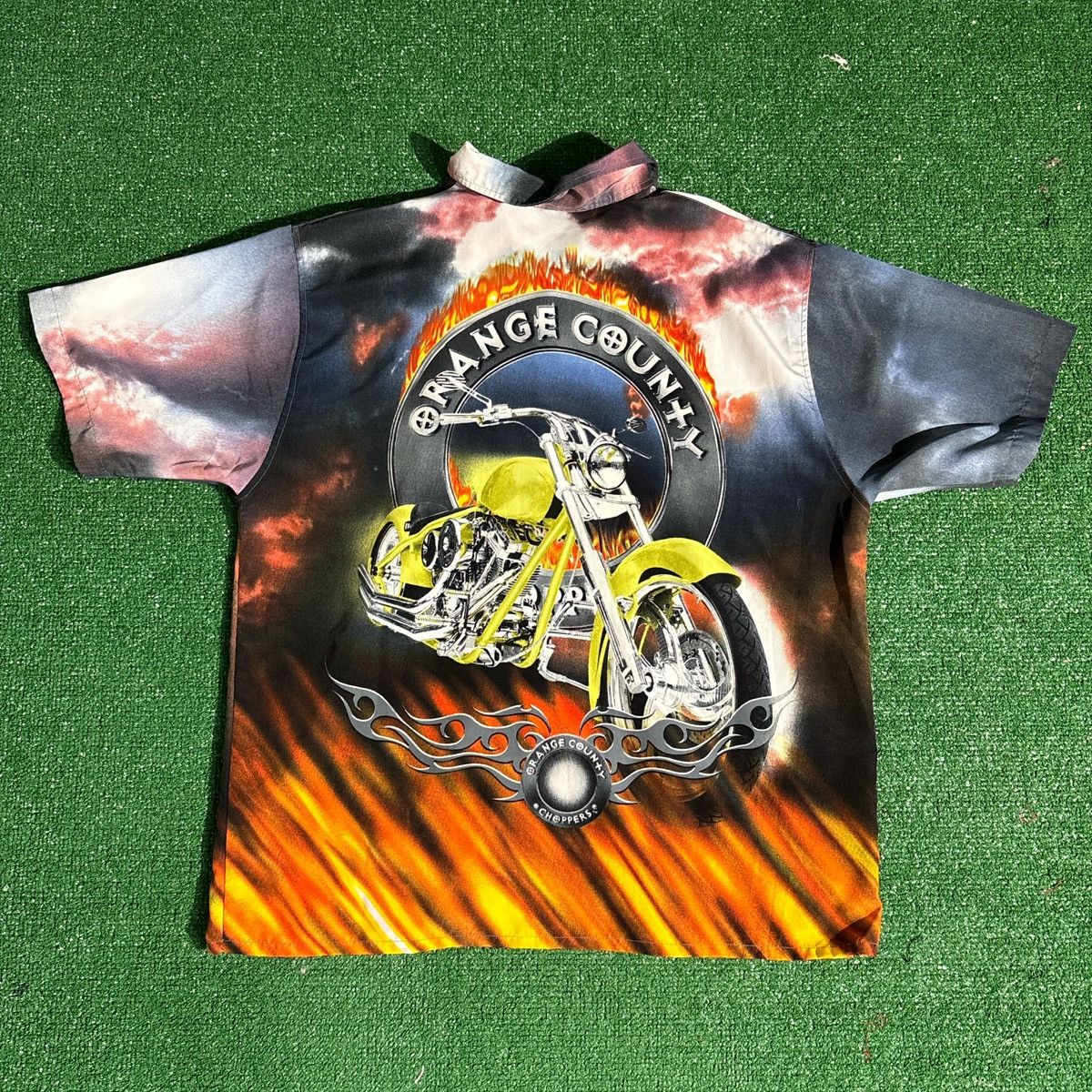 Vintage Y2K Orange County Choppers AOP Button Up Shirt Size US XL / EU 56 / 4 - 3 Thumbnail
