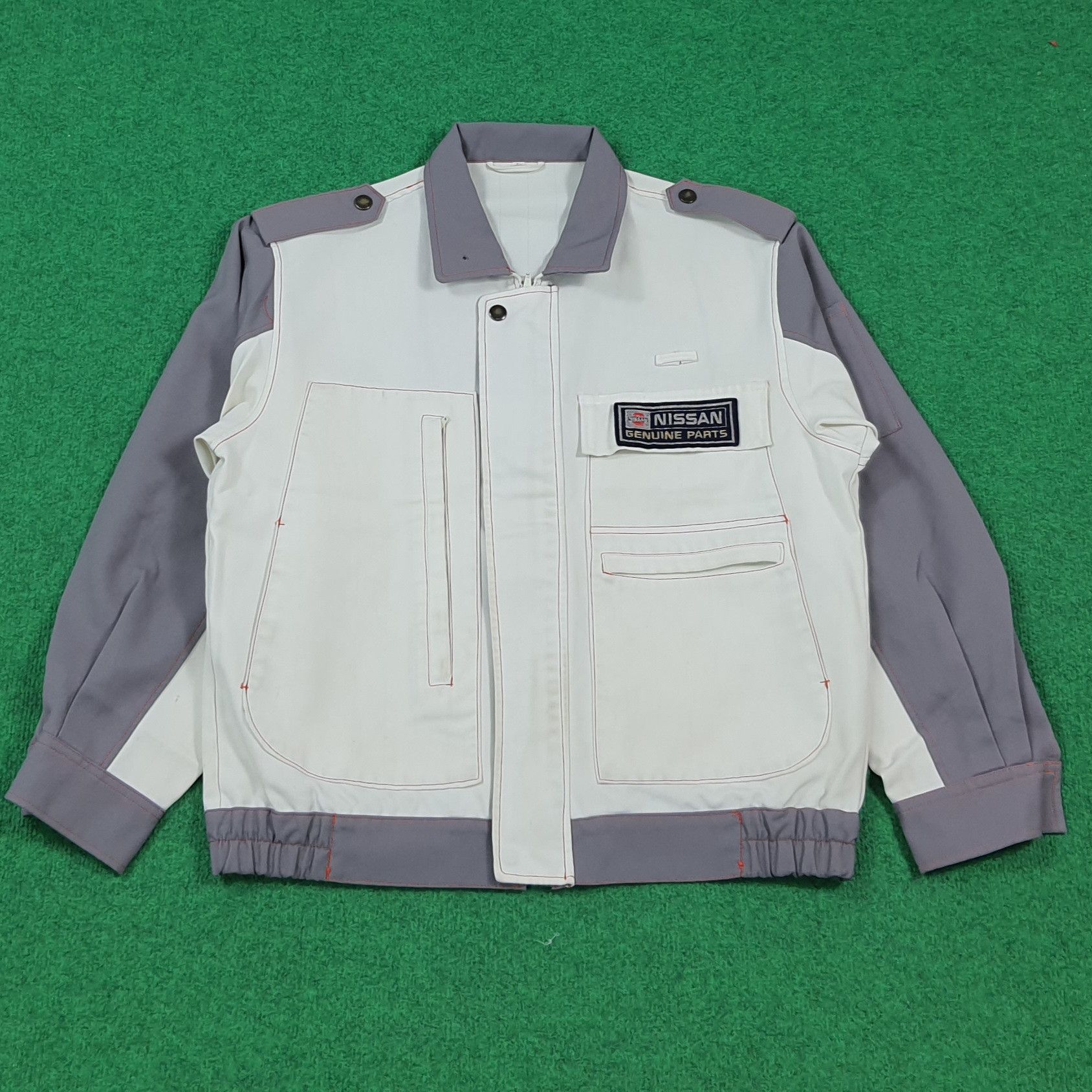 Japanese Brand Vintage NISSAN Mechanics Jacket JDM Patches Workwear C293N7 Size US M / EU 48-50 / 2 - 3 Thumbnail