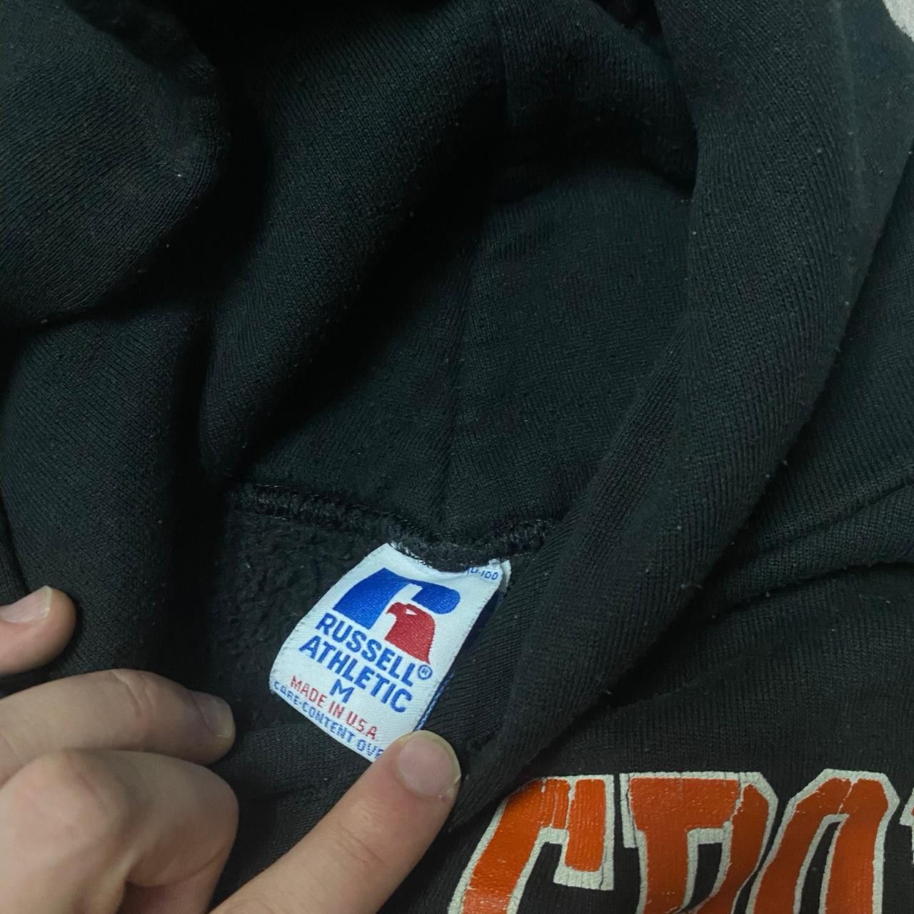 Russell Athletic Black and orange Russell Athletic hoodie #90sstreetwear Size US M / EU 48-50 / 2 - 3 Thumbnail