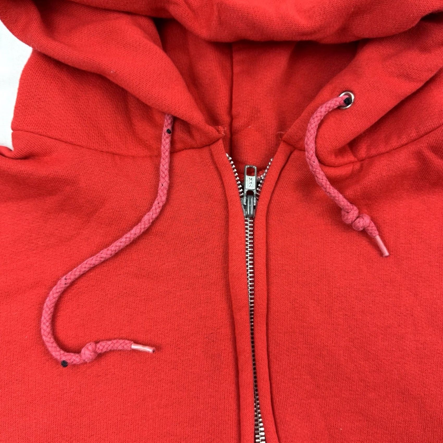 Vintage VINTAGE Full Zip Hoodie Mens Adult Medium Red Sweatshirt Pockets 90s 80s USA Cotton Blend Size US M / EU 48-50 / 2 - 5 Thumbnail