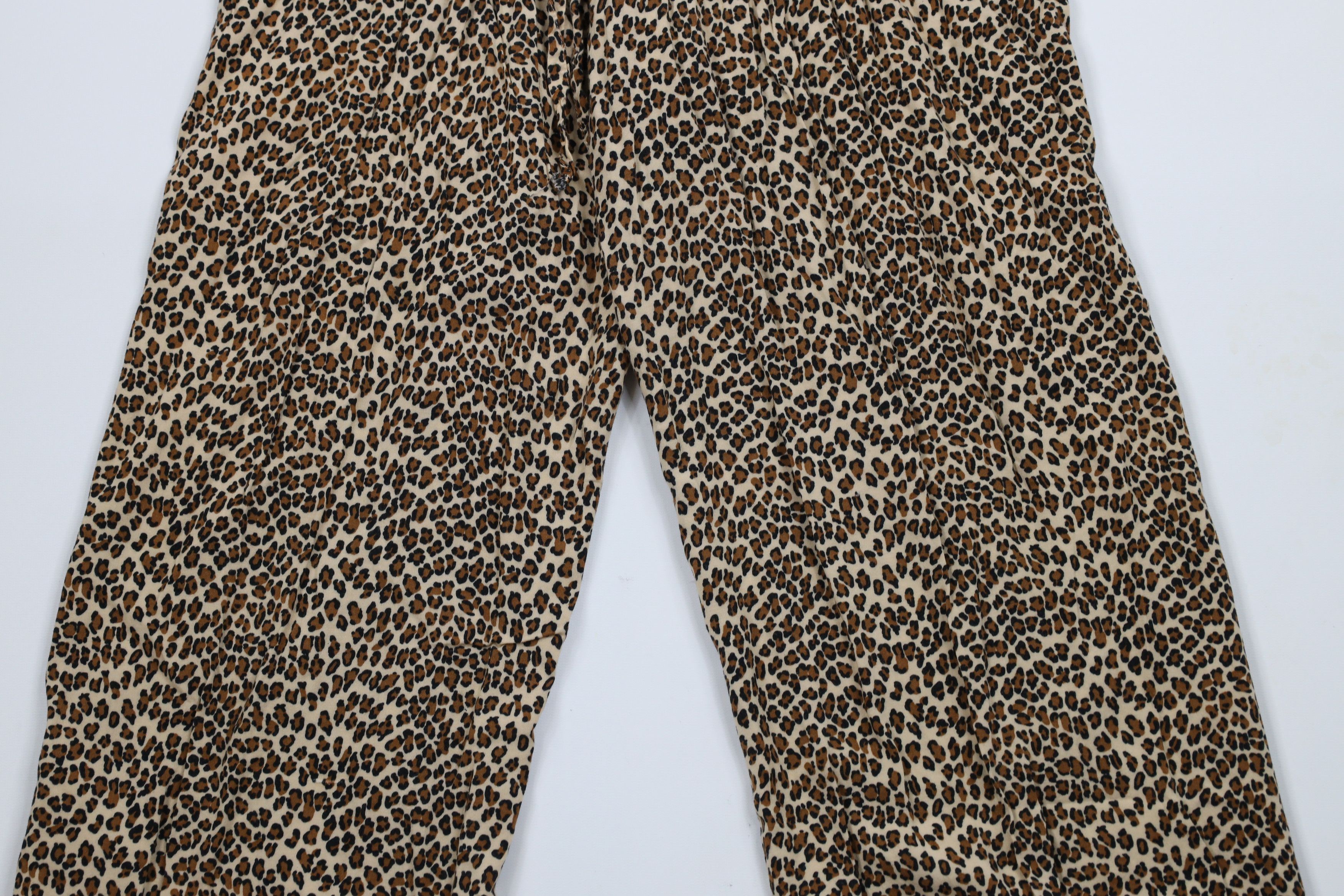 Vintage Vintage 90s Streetwear Print Rayon Wide Leg Lounge Pants USA Size 28" / US 6 / IT 42 - 3 Thumbnail