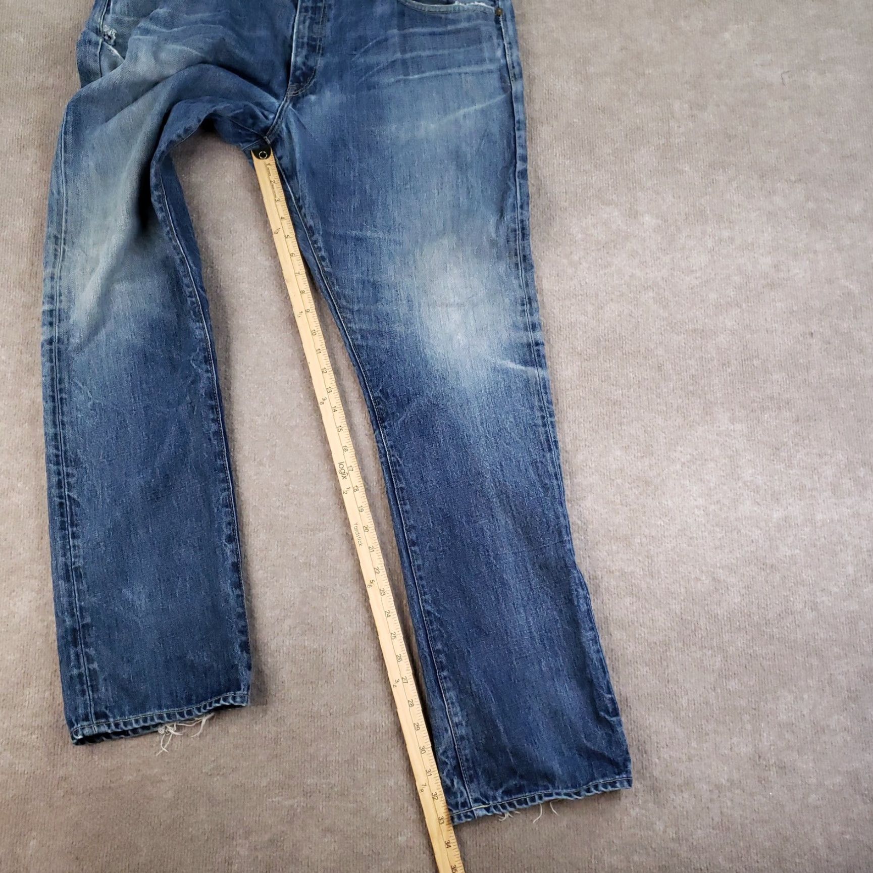 Ralph Lauren RALPH LAUREN Jeans 40x32 Blue Distressed Slim Straight Fit Denim Mens Size US 40 / EU 56 - 2 Thumbnail