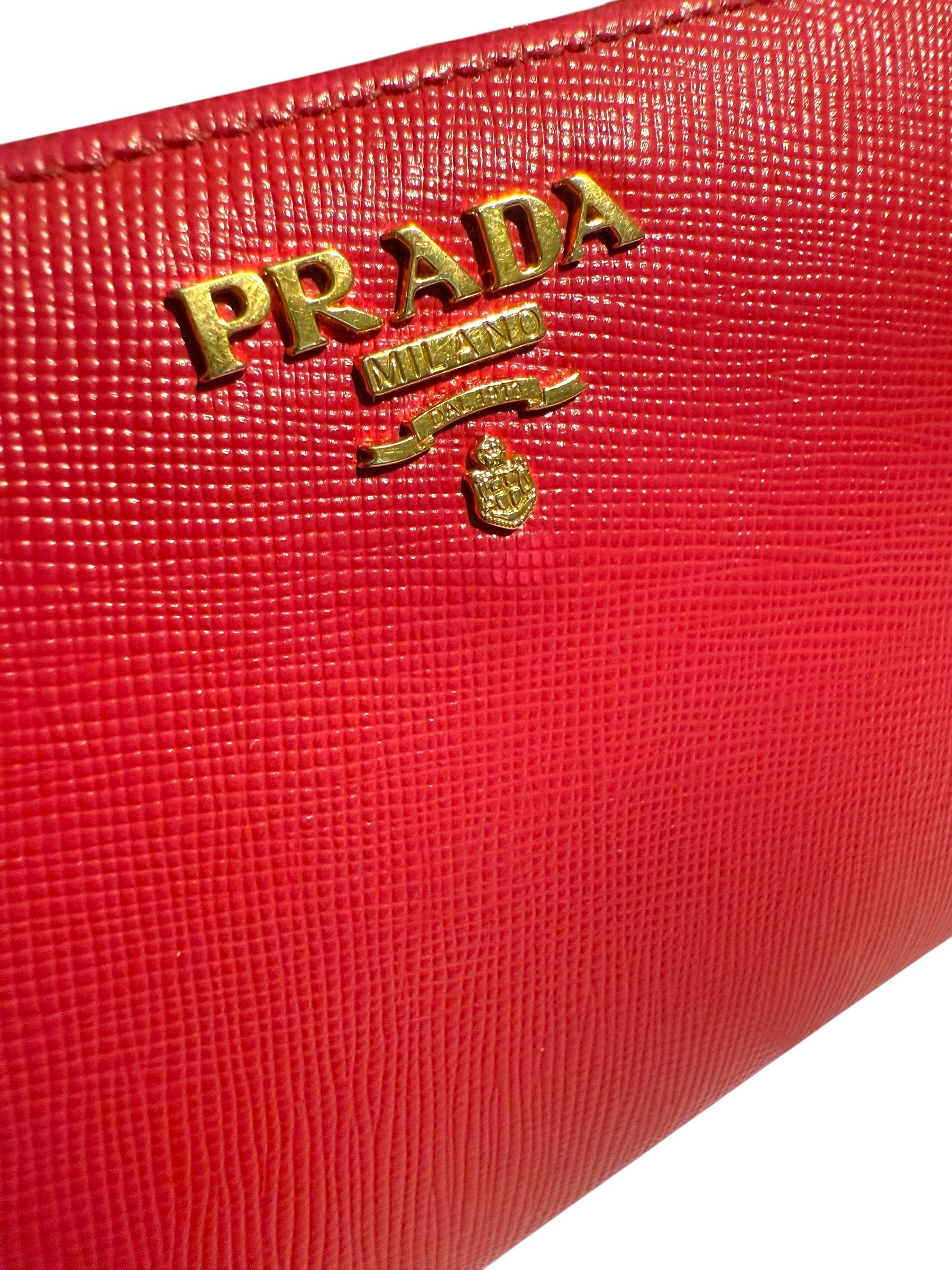 Prada Vintage Prada Saffiano Compact Wallet Size ONE SIZE - 5 Thumbnail