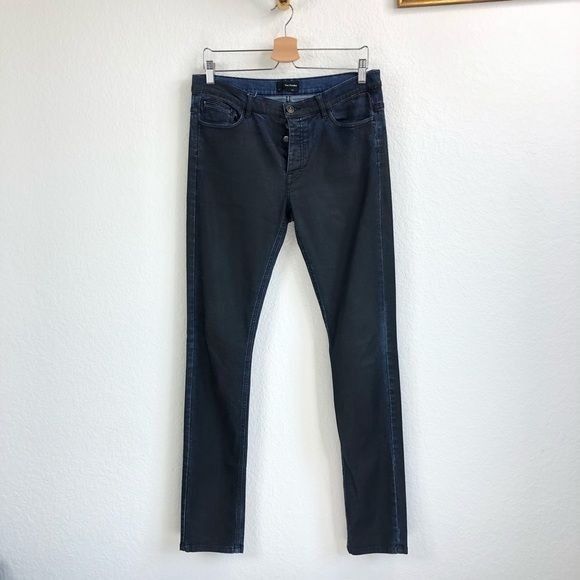 The Kooples The Kooples Skull Hardware Two Tone Slim Straight Jeans Size US 30 / EU 46 - 3 Thumbnail