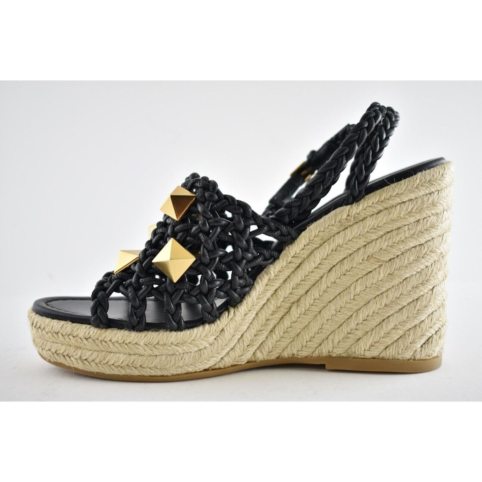 Valentino Rockstud Roman Stud Espadrille Wedge Lace Up Sandal 40 Size US 10 / IT 40 - 7 Thumbnail