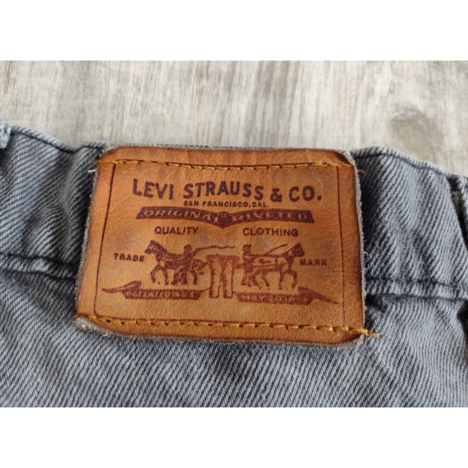 Levi's VINTAGE Levi's Two Horse Brand Gray Jeans Men's 40x30 Straight Classic Denim USA Size US 40 / EU 56 - 7 Thumbnail