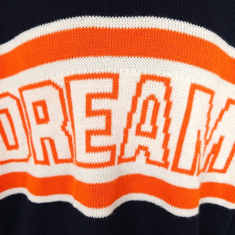 The Ragged Priest VINTAGE Ragged Priest Sweater Womens Size Medium Blue Orange Dream Striped OVERSIZED UK Size M / US 6-8 / IT 42-44 - 3 Thumbnail