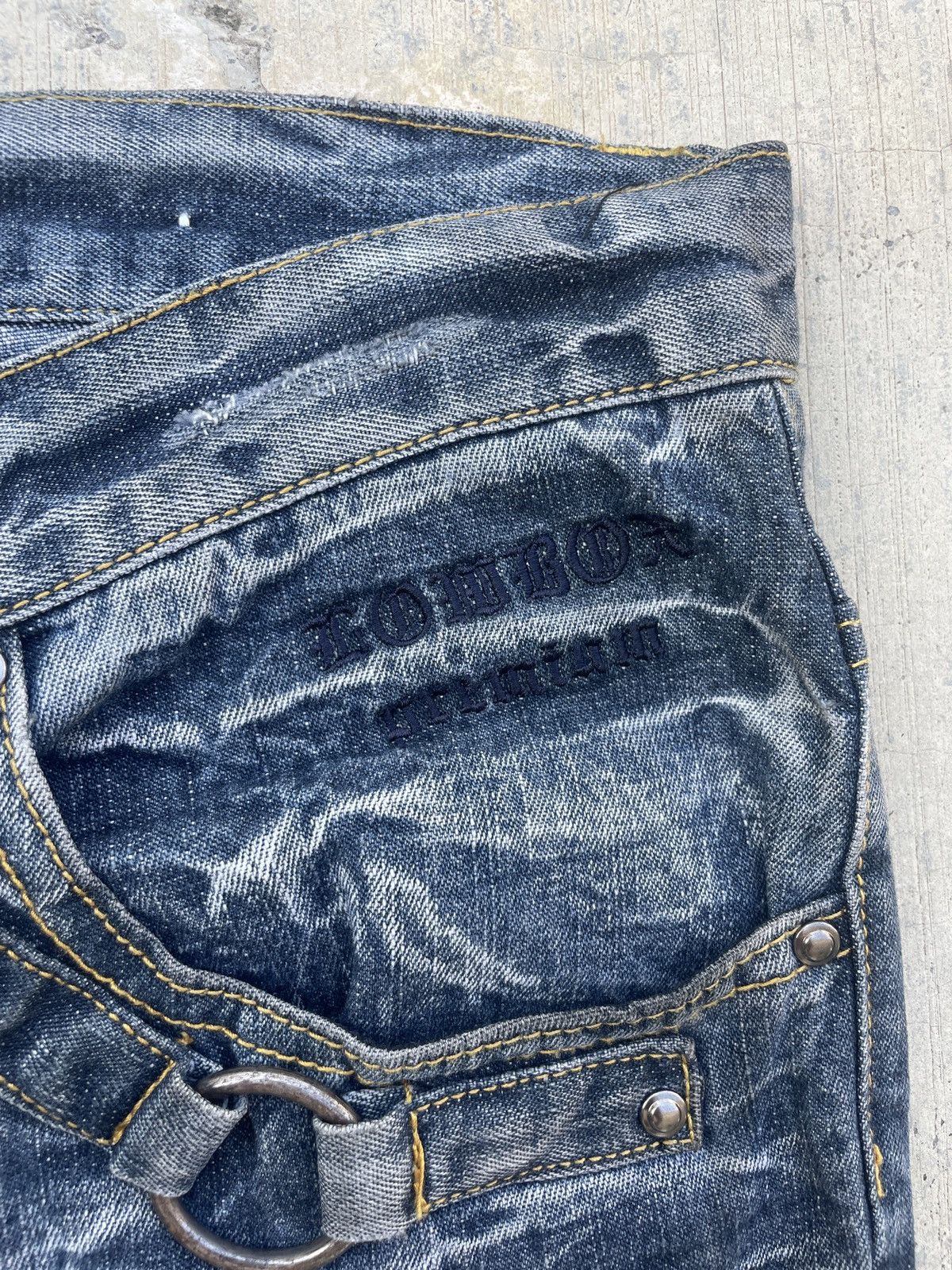 LOWBOX 💥RARE💥2000s JAPANESE BRAND LOWBOX DISTRESSED SPLATTER FLARE Size US 34 / EU 50 - 6 Thumbnail